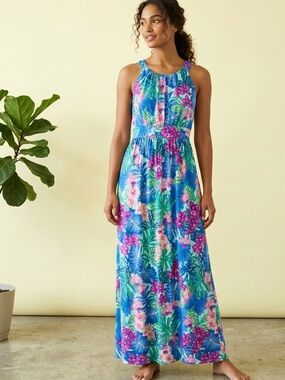 🌴 Gilli (ModClotj find!) Tropical Paradise Maxi Dress – Vacation Vibes! 🌴Size M